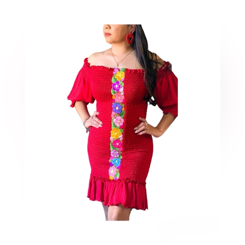 Maribel Mexican Red Dress